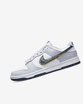 Nike Dunk Low Blancos Grises Azules | MX 2649